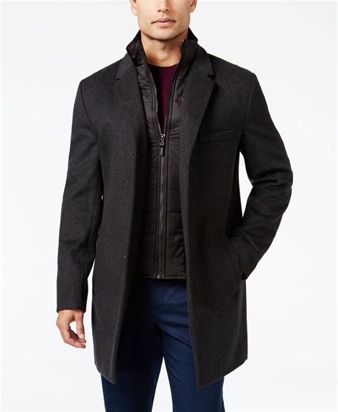 macy's michael kors men down coat|Michael Kors trench jacket.